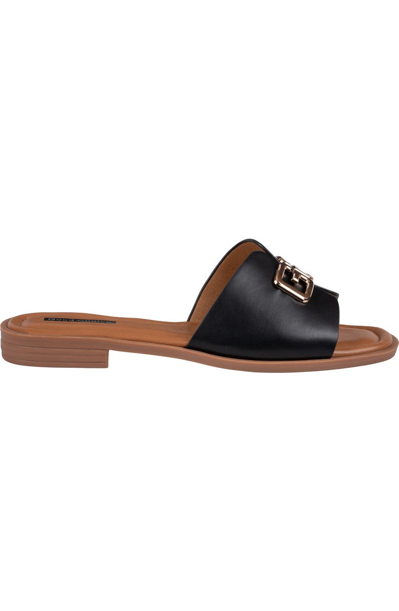 GOOD CHOICE NEW YORK Bergen Hardware Slide Sandal, Alternate, color, Black