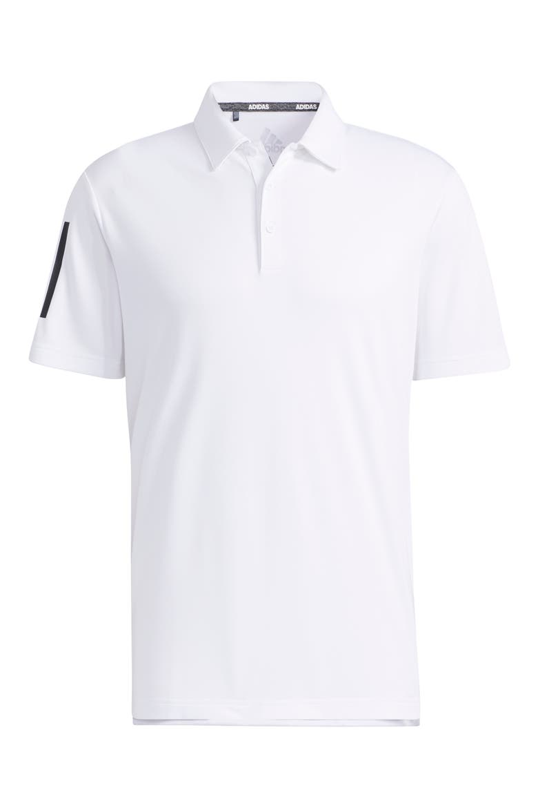Men's 3-Stripes Polo, Alternate, color, WHITE/ BLACK