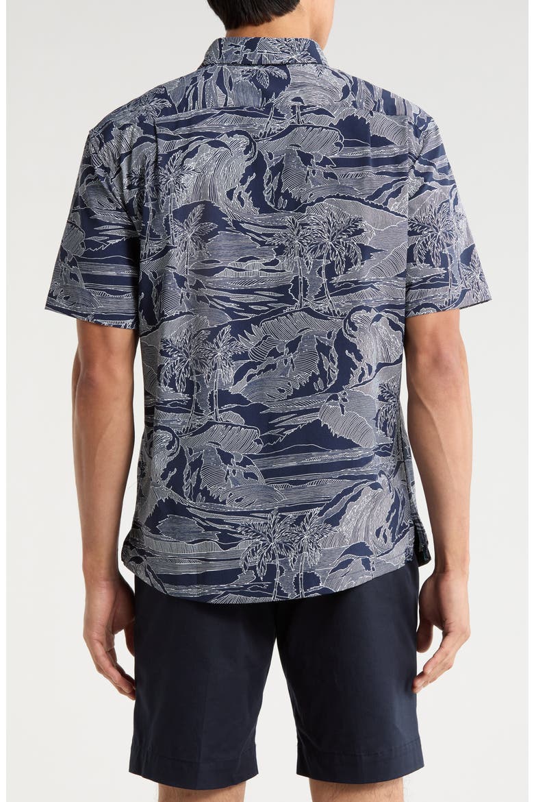 Sea Sketch Button-Down Shirt, Alternate, color, NAVY