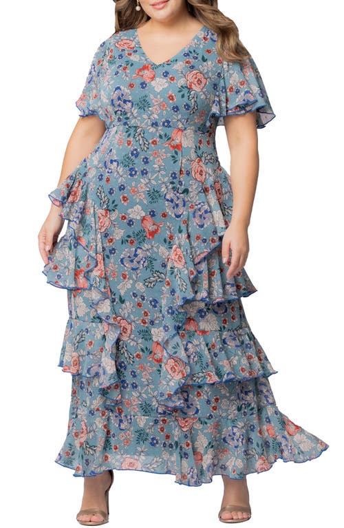 KIYONNA KIYONNA TOUR DE FLOUNCE TIERED MAXI DRESS