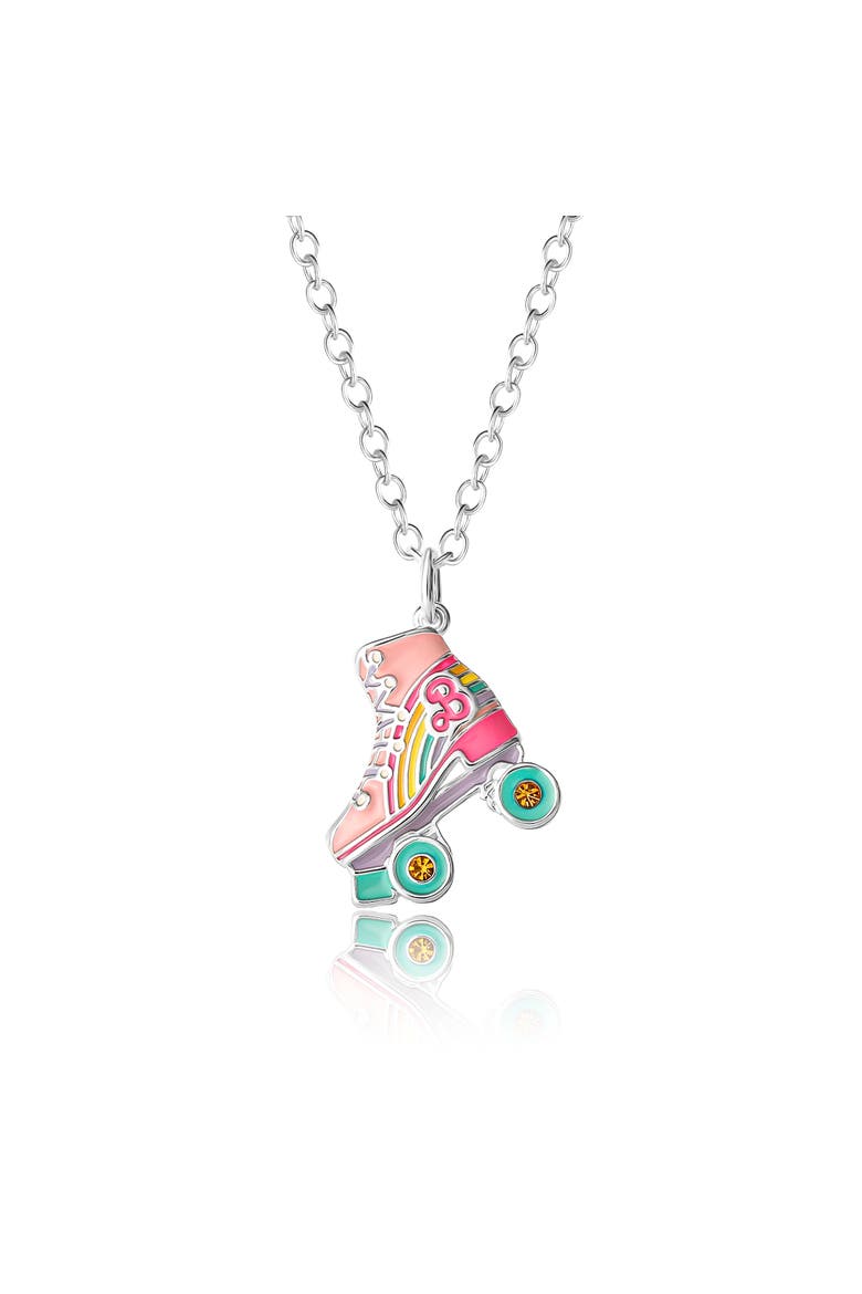 3D Roller Skates Necklace, 16"+2", Main, color, Multi