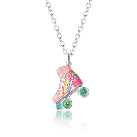 3D Roller Skates Necklace, 16"+2"