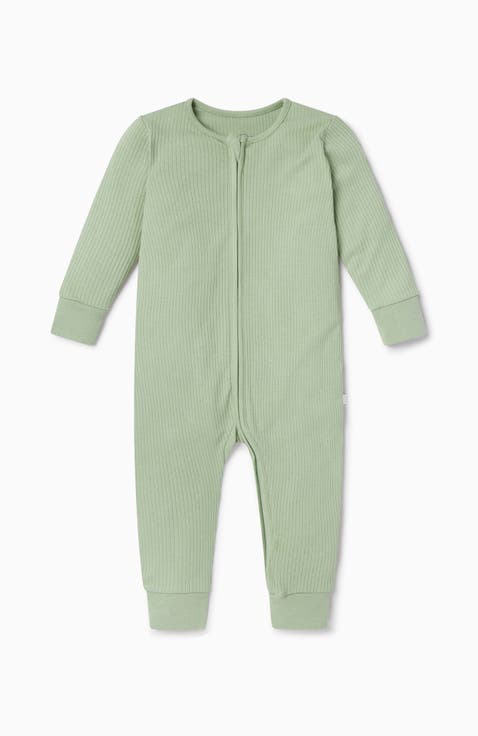 Ribbed Two Way Zip-Up Sleepsuit (Baby)