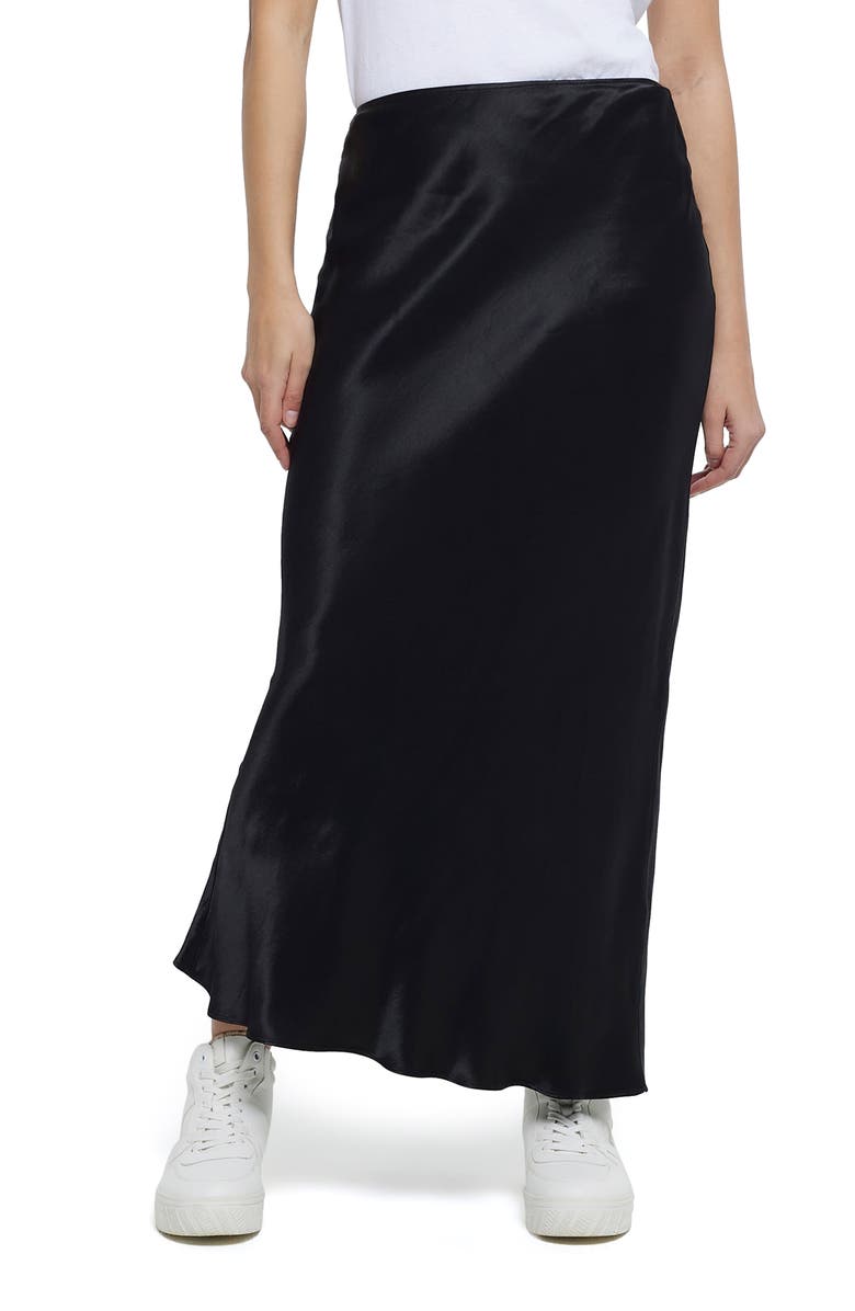 River Island Easy Bias Cut Satin Skirt, Main, color,