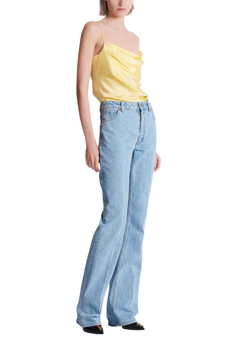 Denim high-waisted jeans, Alternate, color, blue