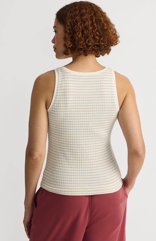 Lands' End Plus Size Pointelle Rib Uneck Tank In White