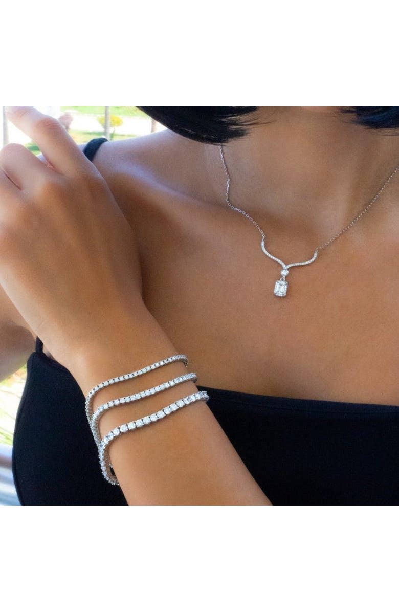 Spero London Sterling Silver Tennis Bracelet - 3mm, Alternate, color, Silver