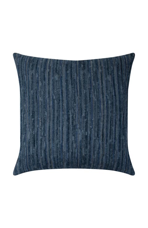 Luxe Stripe Chenille & Boucle textured Indoor & Outdoor Woven Accent Pillow