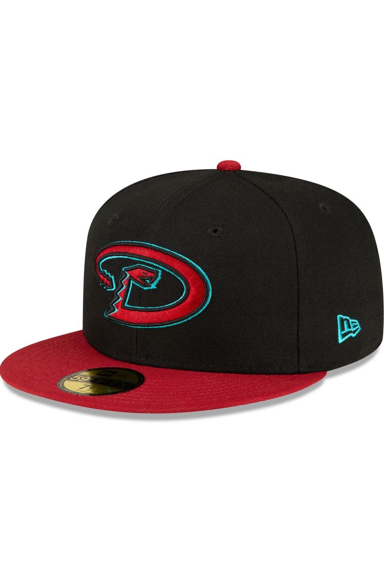 Men's New Era  Black/Red Arizona Diamondbacks Road Authentic Collection On-Field 59FIFTY Fitted Hat, Main, color, Black