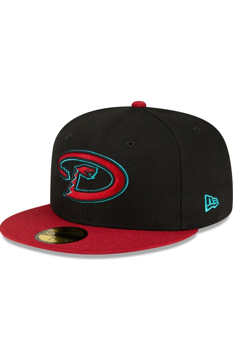 New Era Men's New Era Black/Red Arizona Diamondbacks Road Authentic Collection On-Field 59FIFTY Fitted Hat, Main, color, Black