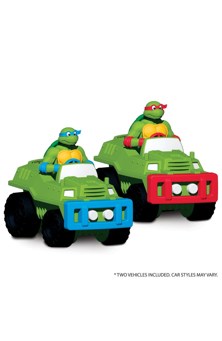 Imaginmat Jumbo Tmnt Floor Playmat & 2 Toy Cars, Alternate, color, Multicolored