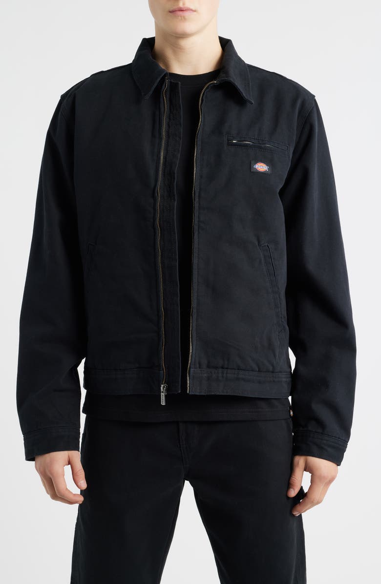 Dickies Insulated Cotton Canvas Painter Jacket, Main, color, Black