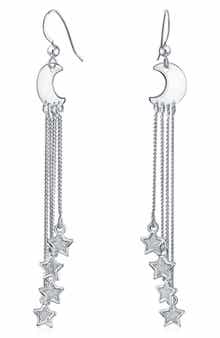 BLING JEWELRY Celestial Moon & Star Drop Earrings