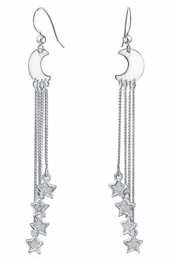 BLING JEWELRY Celestial Moon & Star Drop Earrings