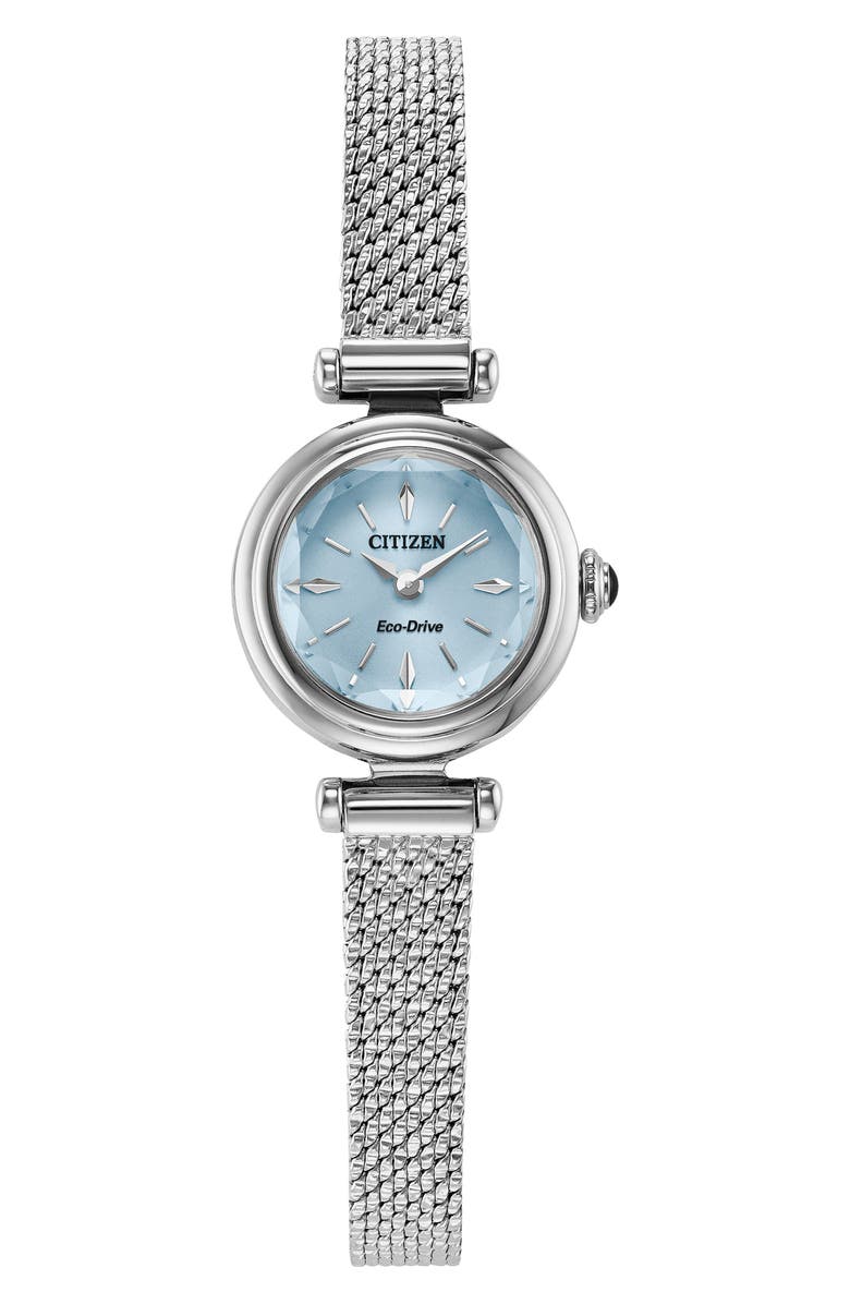 Citizen Fio Silvertone Mesh Strap Watch, 18.4mm, Main, color, Silver-Tone