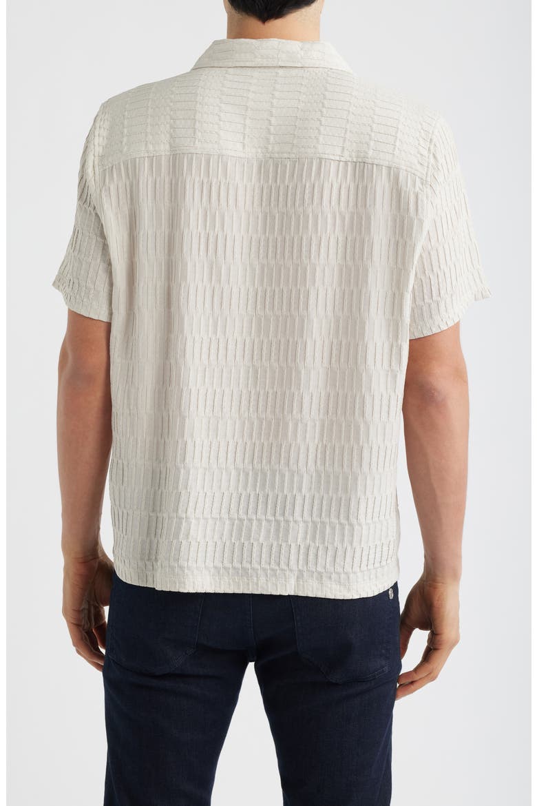 Vaerik Textured Camp Shirt, Alternate, color, CREAM