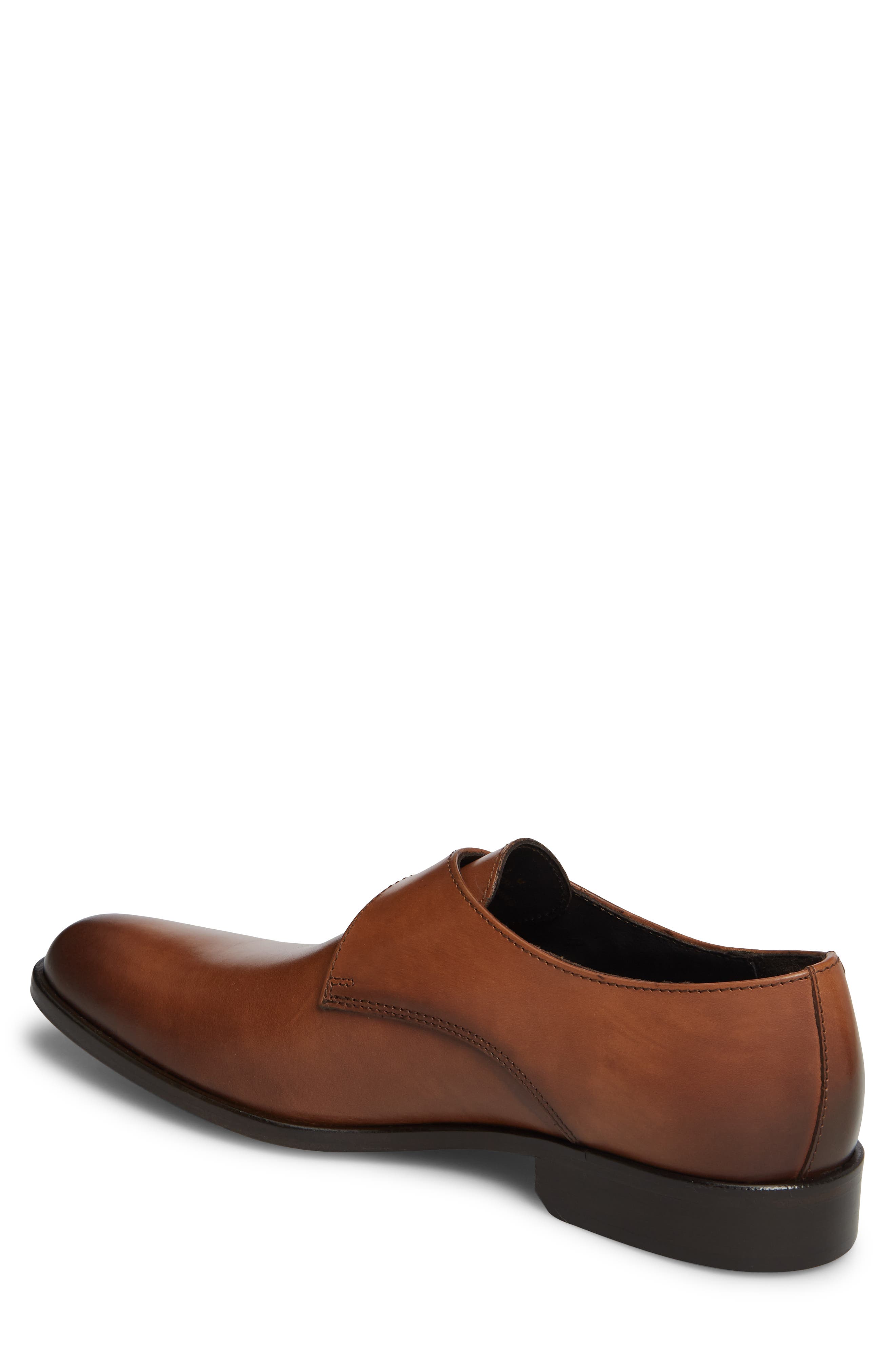 San Marcos Monk Strap Shoe, Alternate, color, BROWN LEATHER