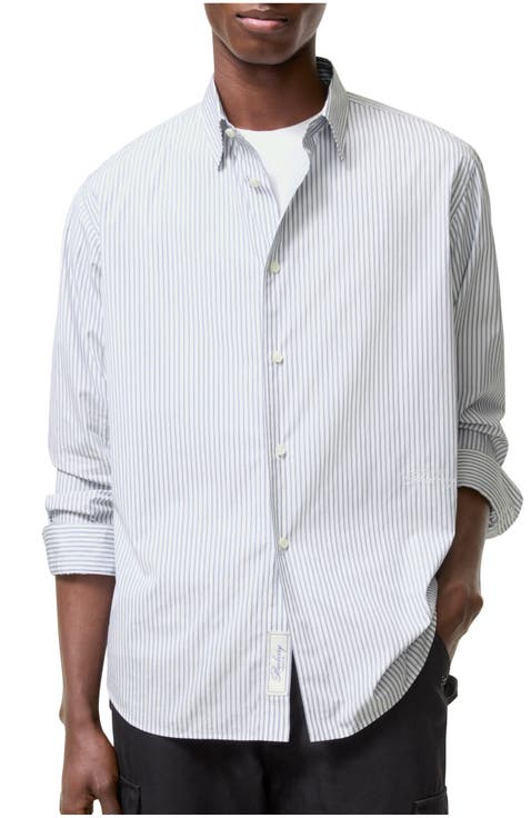 Relaxed Fit Striped Cotton Shirt