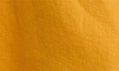 Seasalt Cornwall Carved Wood Sleeveless Linen Midi Dress In Yellow