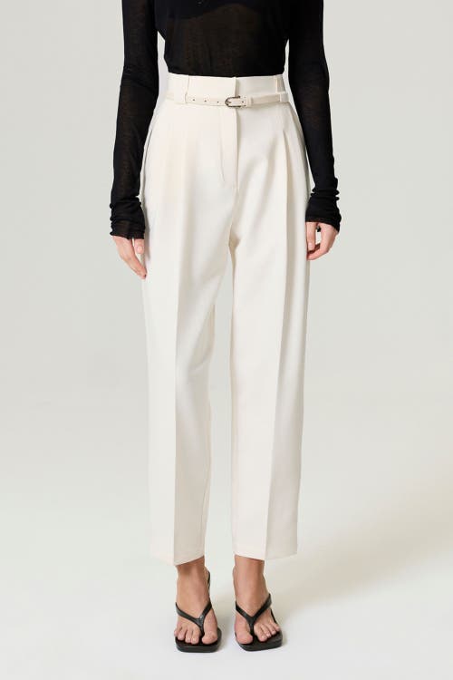 Nocturne Belt Detailed Pants In White