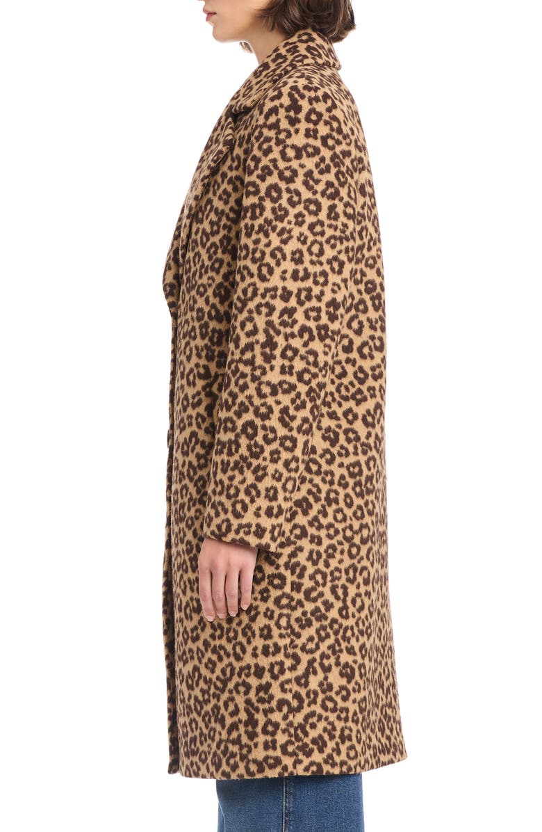 Vince Camuto Leopard Print Coat, Alternate, color, Leopard
