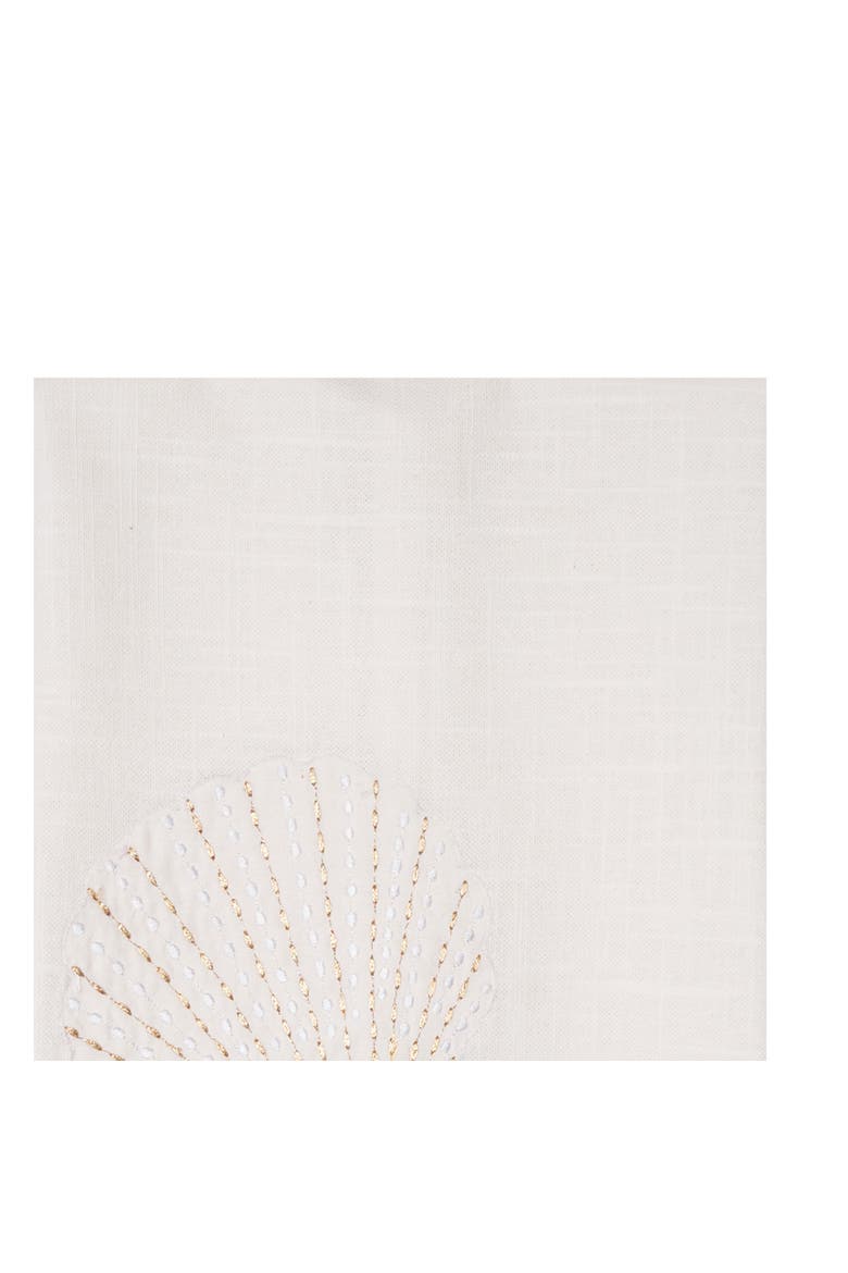 Gold Coast Scallop Shells 100% Cotton Handtowel, Alternate, color, White