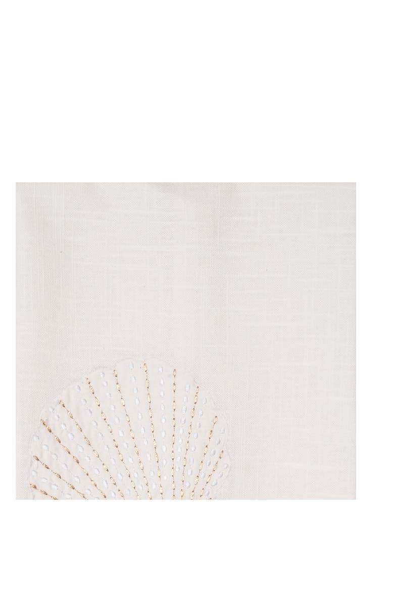 C&F Home Gold Coast Scallop Shells 100% Cotton Handtowel, Alternate, color, White