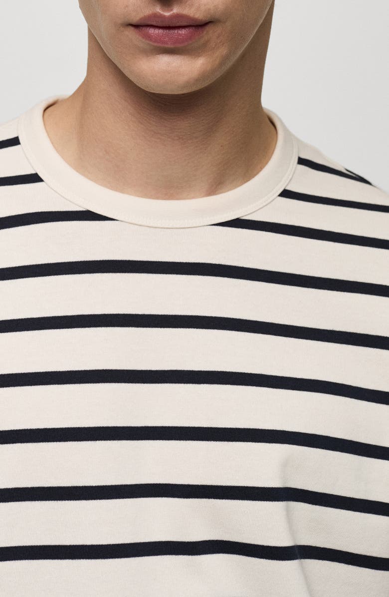 MANGO Stripe Long Sleeve Cotton T-Shirt, Alternate, color, 