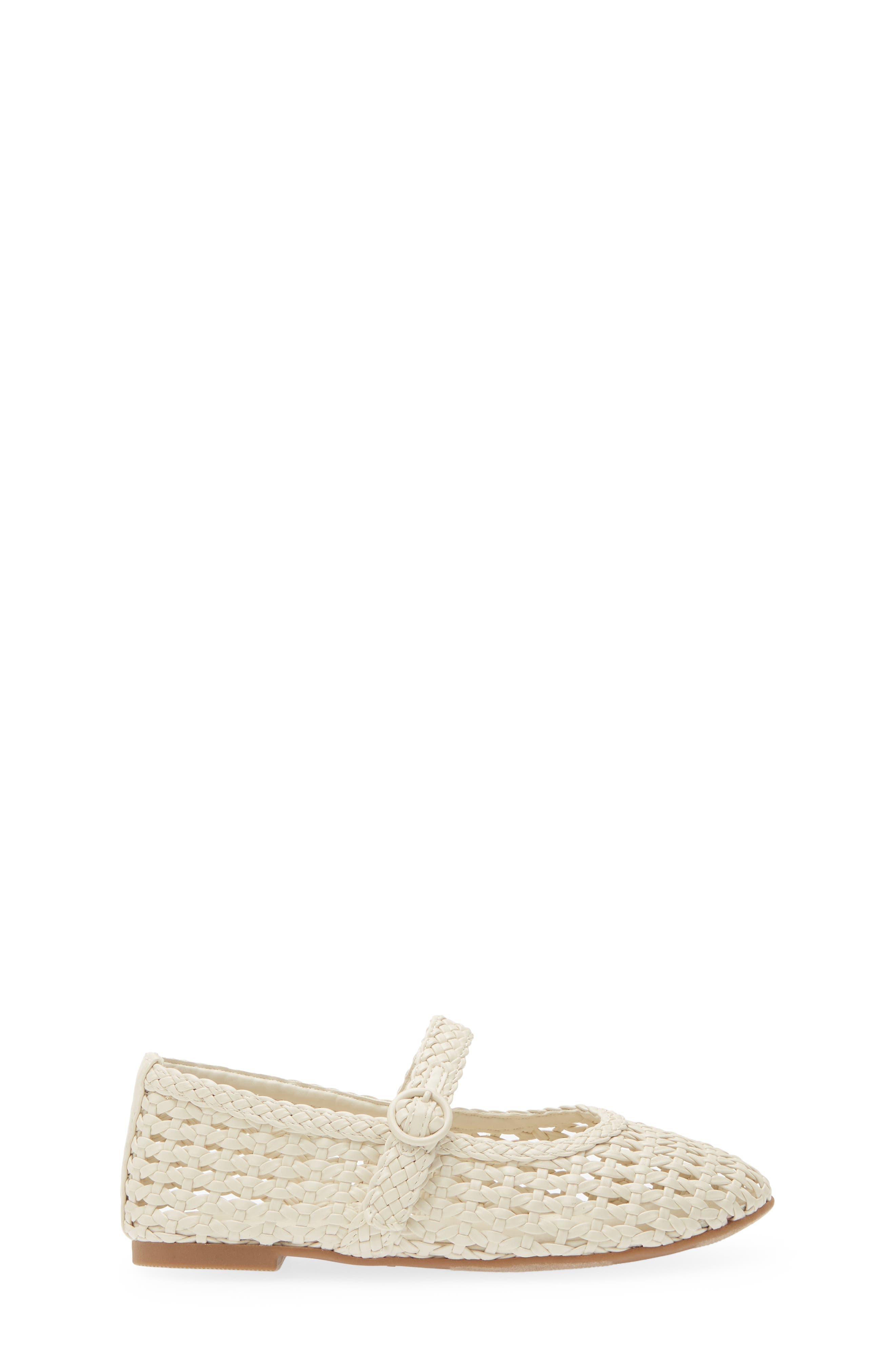 Nordstrom Kids' Addyson Woven Flat, Alternate, color, Ivory