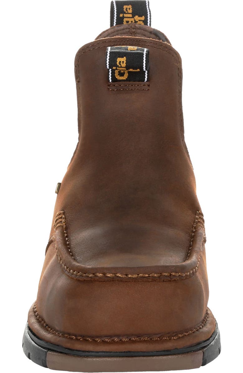 Georgia Boot Chelsea Waterproof Work Boot, Alternate, color, Dark Brown