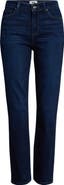 PAIGE Cindy High Waist Ankle Straight Leg Jeans