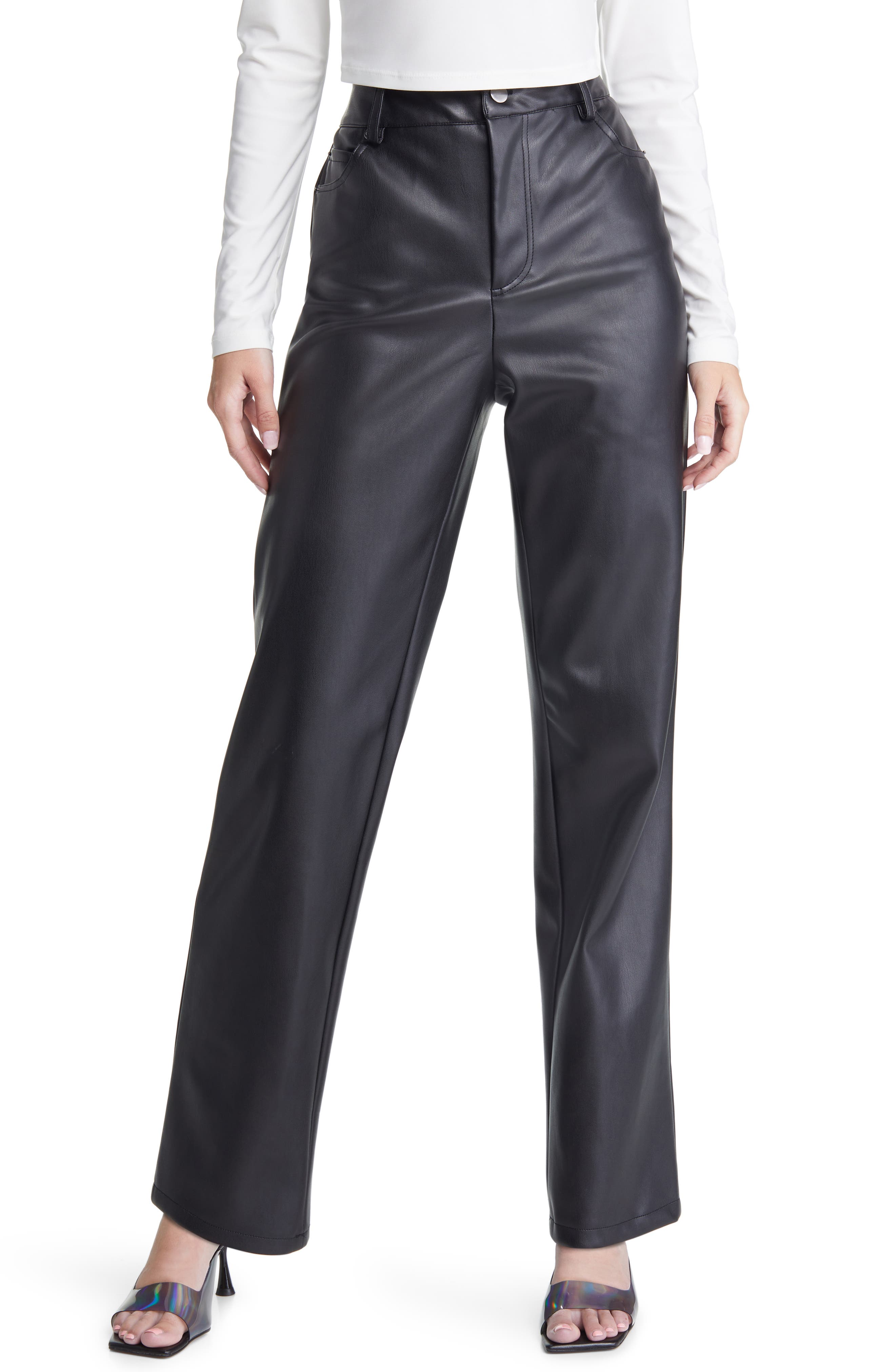 VERO MODA Paulina High Waist Faux Leather Pants (Women) | Nordstromrack