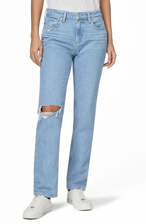 Noella Ripped High Waist Relaxed Straight Leg Jeans (Starcourt Destructed)