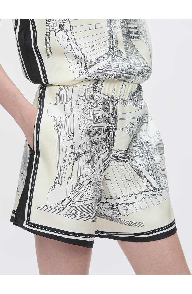 Callas Milano JUVIA Rome print shorts, Alternate, color, White