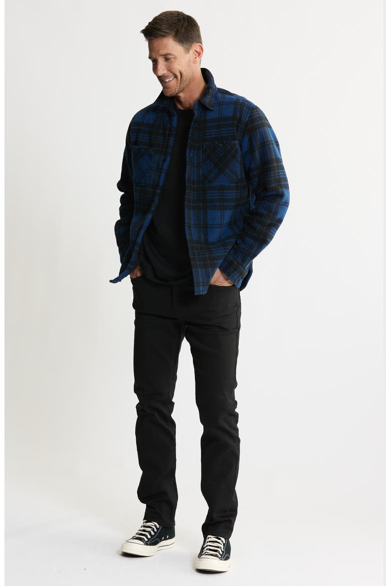Geometric Jacquard Faux Shearling Lined Jacket, Alternate, color, ROYAL