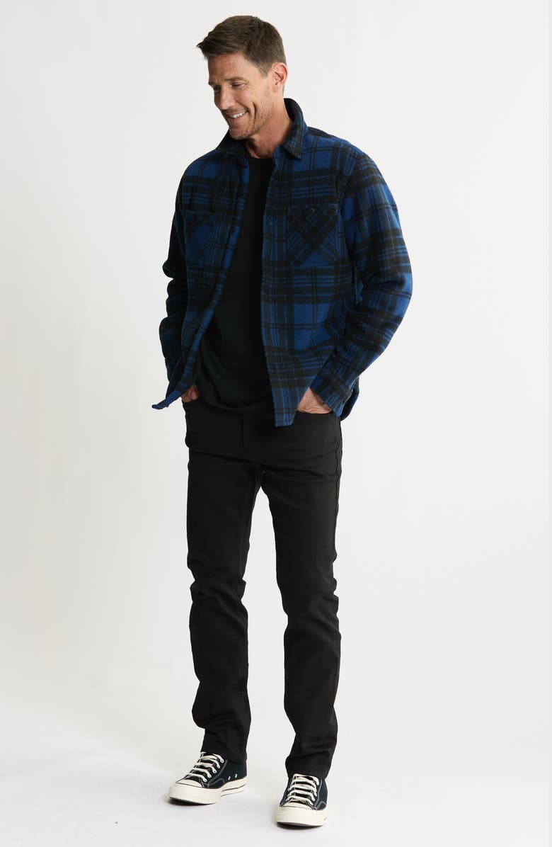 JACHS Geometric Jacquard Faux Shearling Lined Jacket, Alternate, color, Royal