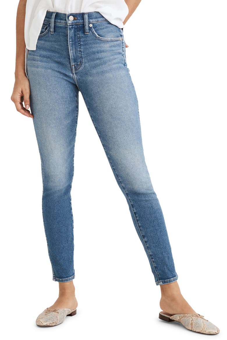 10-Inch High Waist Crop Skinny Jeans, Main, color, SHEFFIELD WASH