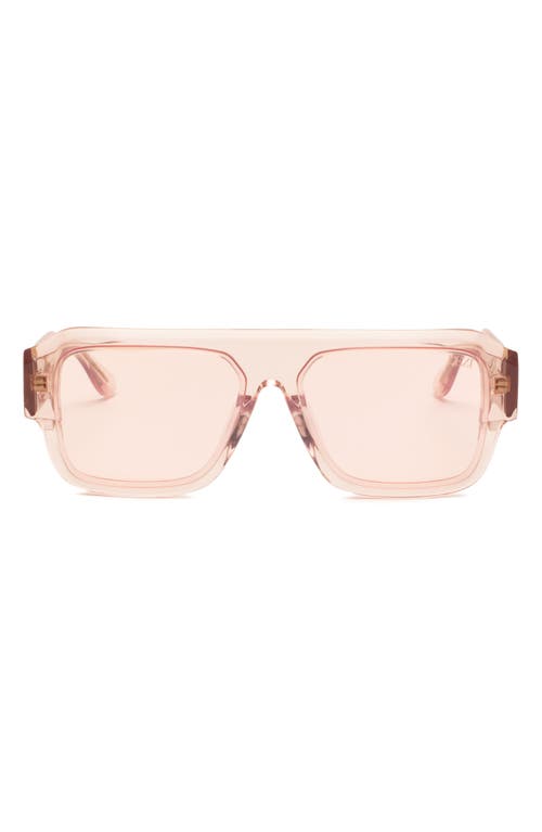 DEZI Miami 56mm Flat Top Sunglasses in Crystal Pink at Nordstrom