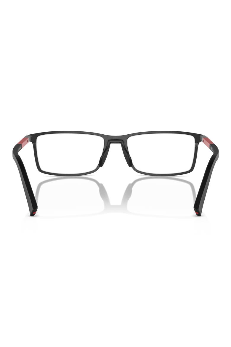 55mm Rectangular Optical Glasses, Alternate, color, GREY RUBBER