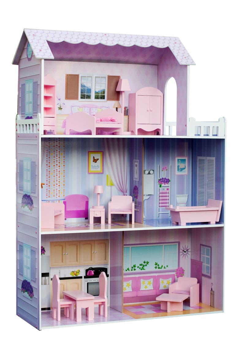 Olivia's Little World Dreamland Dollhouse & Accessories, Main, color, PINK