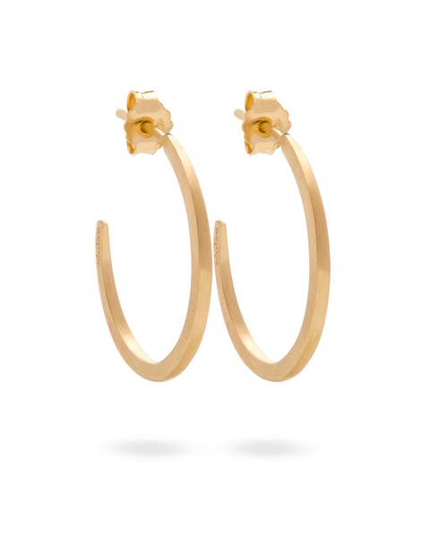 Crescent Moon Hoops. Handmade in Italy