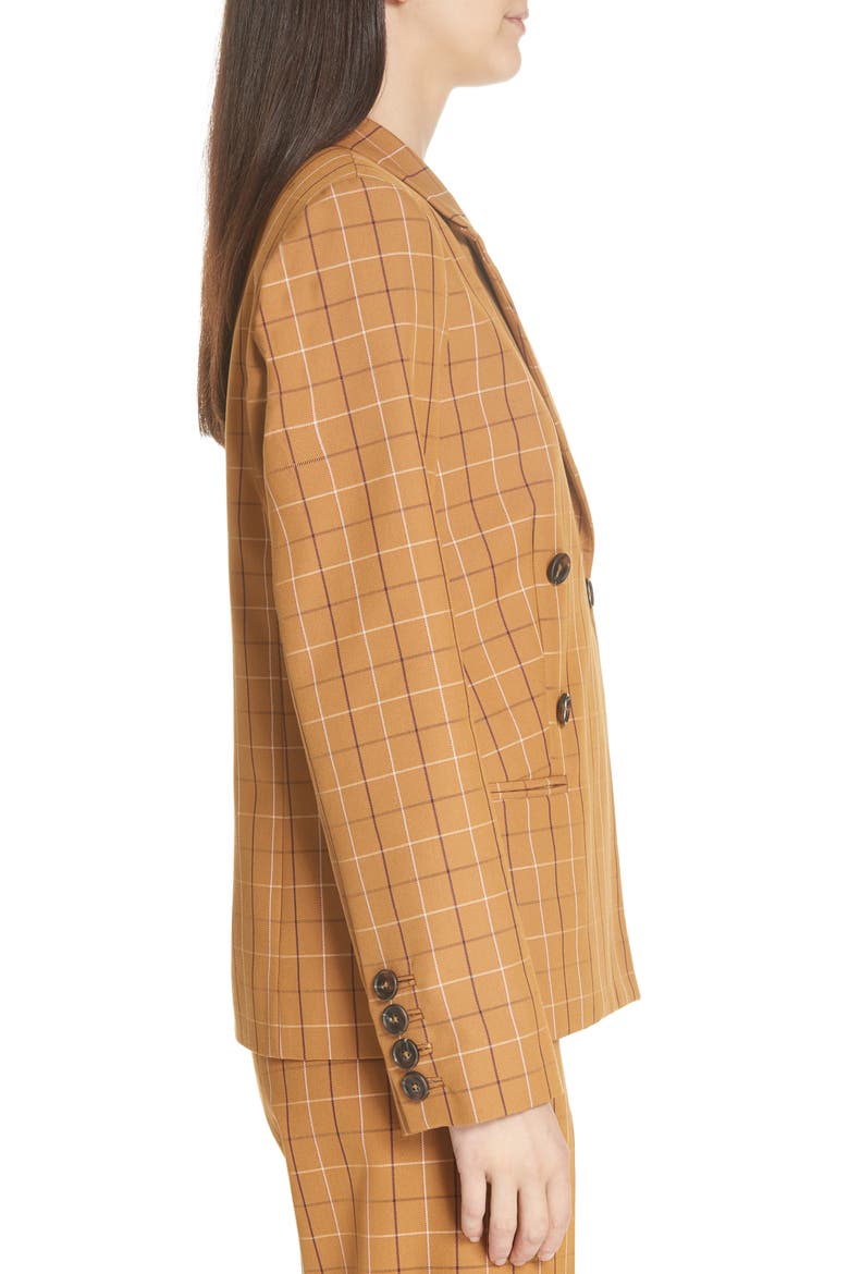 Sea Poirot Plaid Blazer, Alternate, color, CARAMEL MULTI