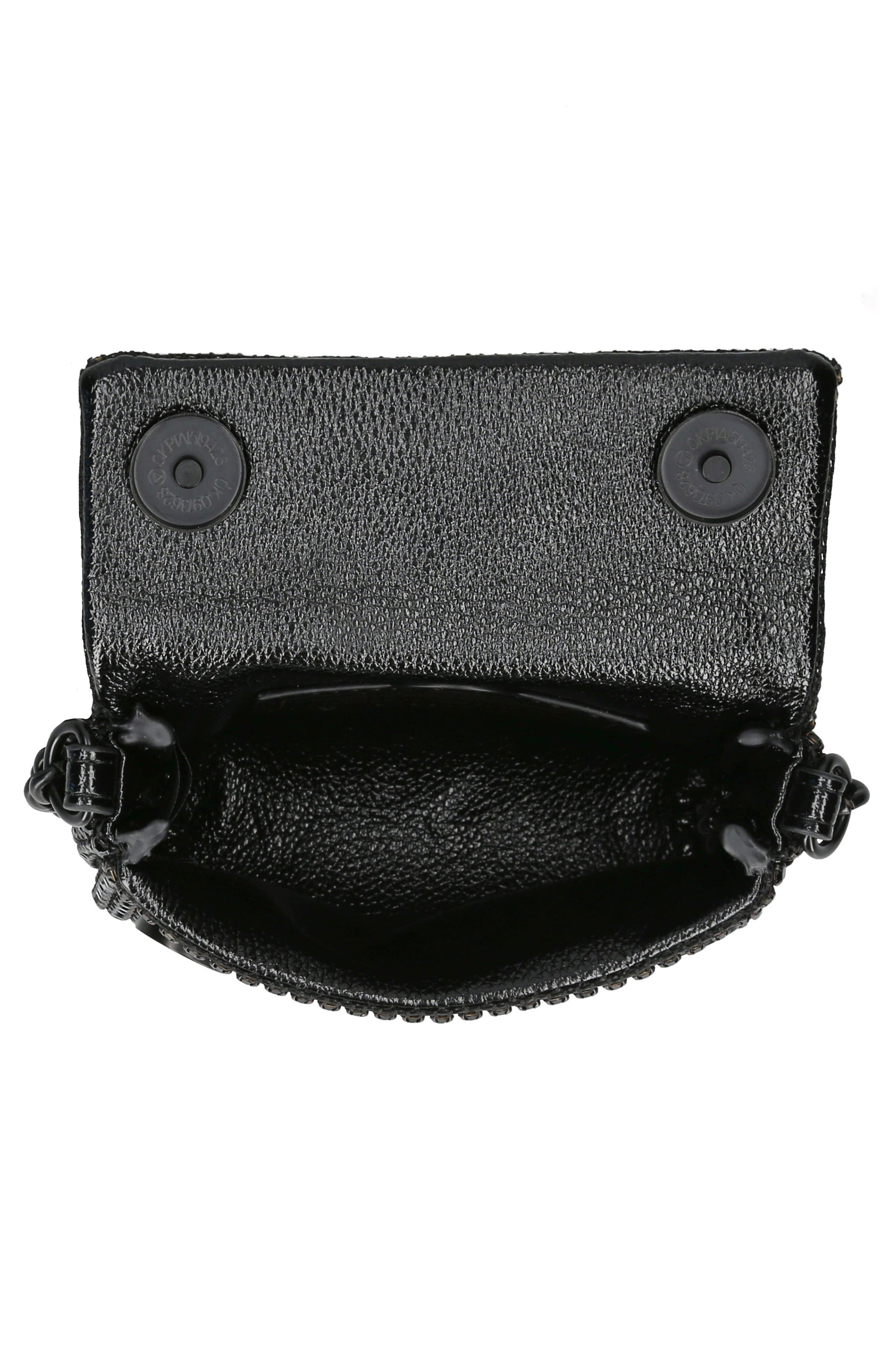 Kurt Geiger London Mini Party Crystal Embellished Crossbody Bag, Alternate, color, Black