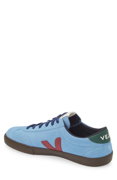 Veja Man Sneakers Azure Size 12 Leather In Blue