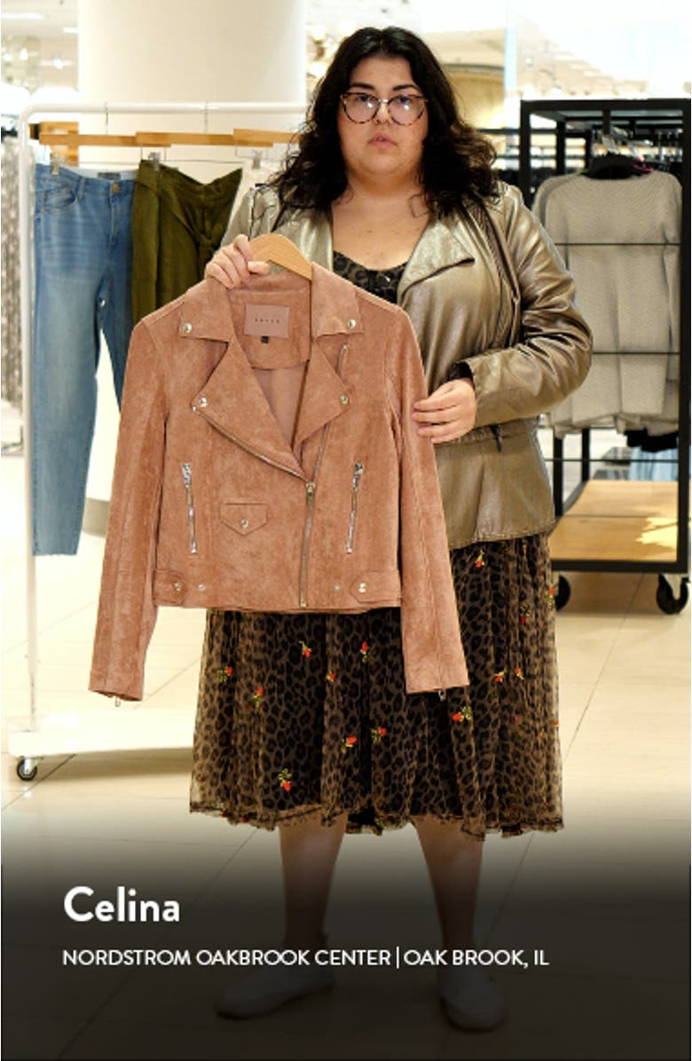 Faux Suede Moto Jacket, sales video thumbnail