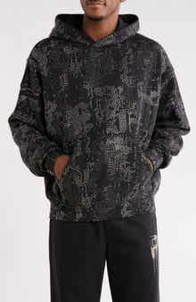 Studded Camo Cotton Fleece Hoodie