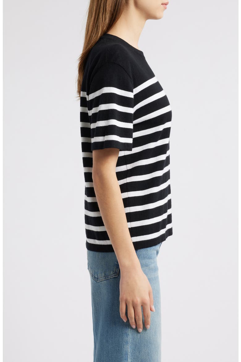Stripe Cotton & Cashmere T-Shirt, Alternate, color, PARISIAN STRIPE