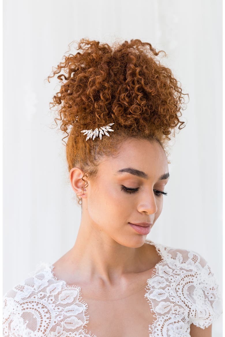 Bria Crystal Hair Comb (Nordstrom Exclusive), Alternate, color, GOLD