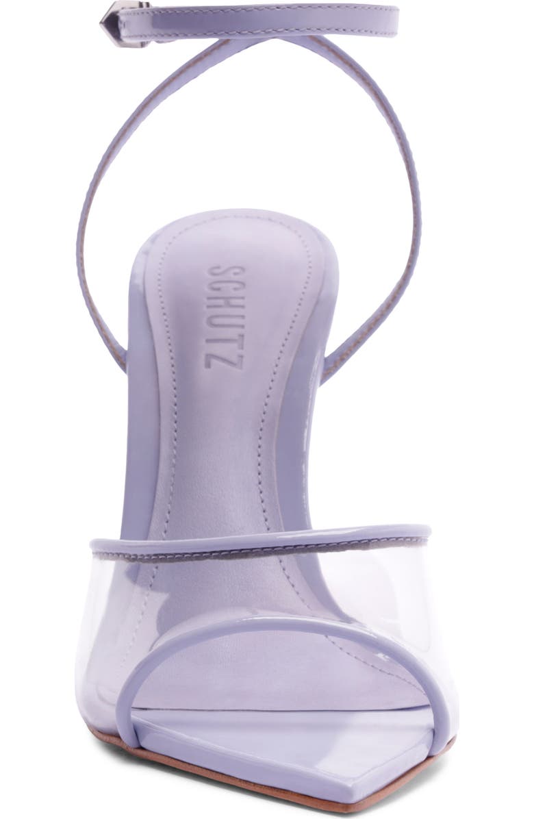 Schutz Elodie Ankle Strap Wedge Sandal, Alternate, color, Lavander Sky