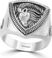 EFFY Men's Sterling Silver Capricorn Ring